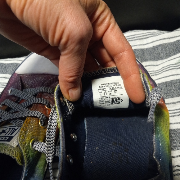 One of a kind Rainbow Converse, sparkling rainbow Converse shore shoes s… - Picture 9 of 13